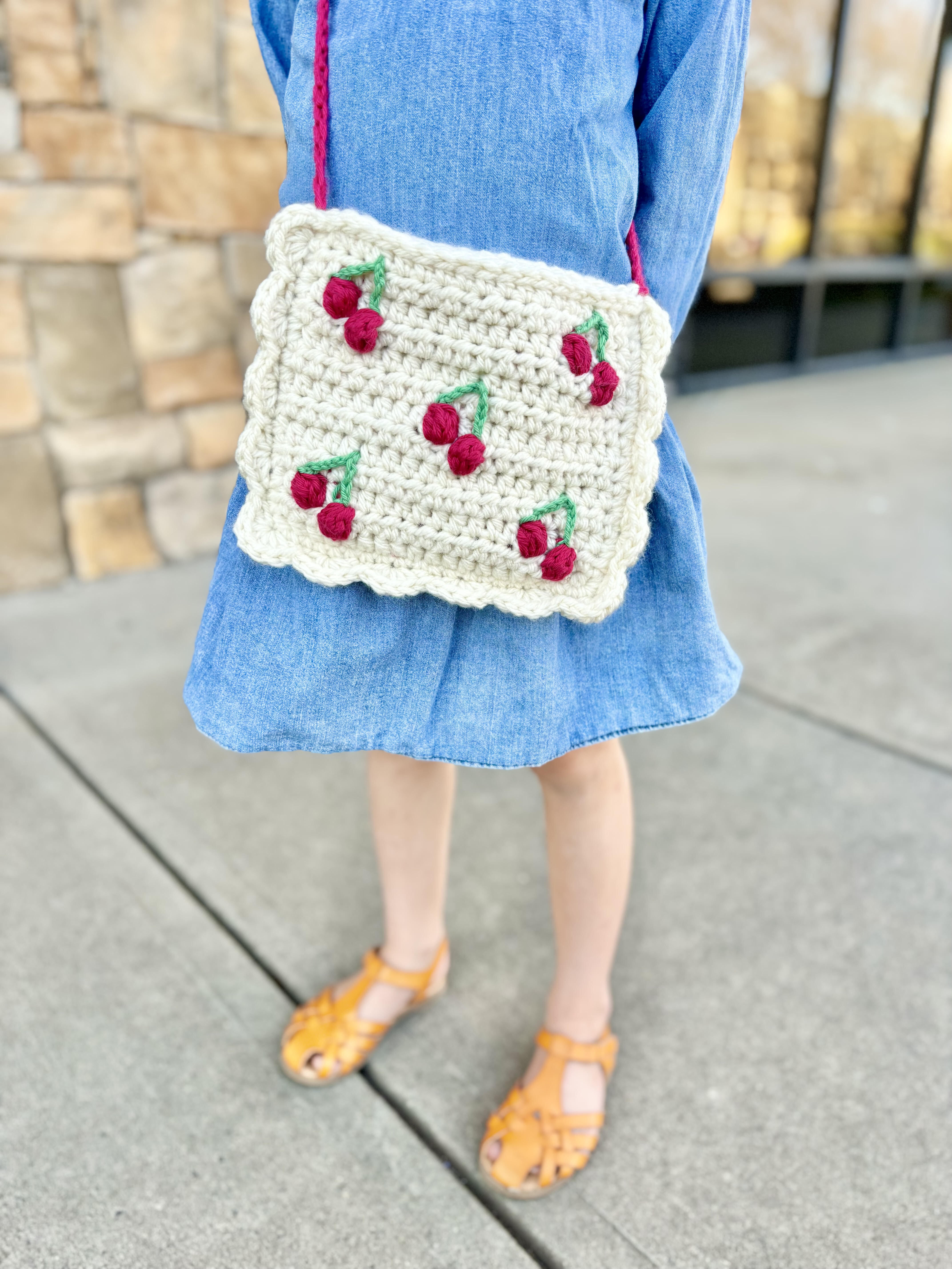 送料無料 いつまで Crochet Crafter | Pattern Digital Satchel Cherry ワンピース