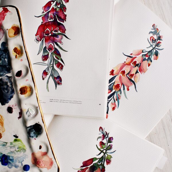 Foxgloves Watercolor Digital Pattern