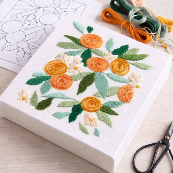 Citrus Garden Embroidery Materials Kit | Lauren Holton