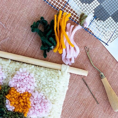 Latch Hooking Tapestry by Lindsey Campbell | Crafter Kids