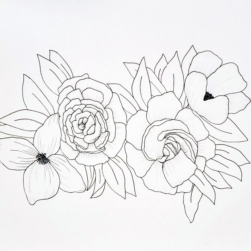 Large Scale Floral Illustration Workshop by @staxstagram | Crafter